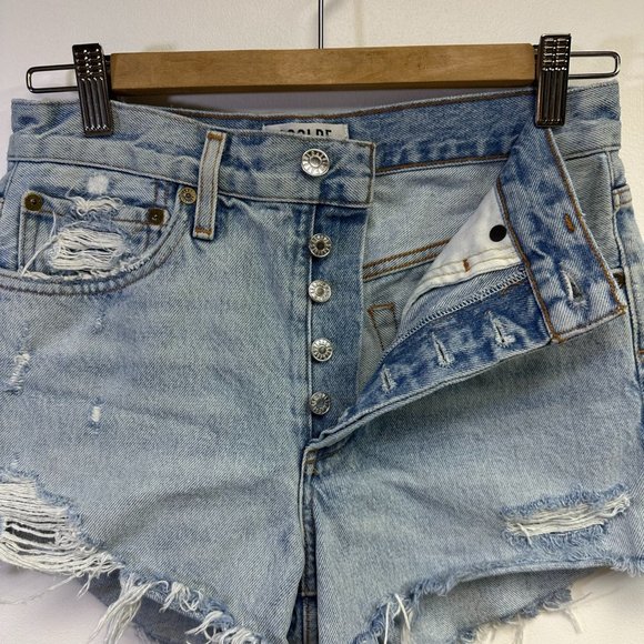 Agolde Parker Vintage Cut Off Shorts, Size 25 - Picture 3 of 9